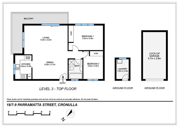 Floorplan of Homely apartment listing, 18/7-9 Parramatta Street, Cronulla NSW 2230