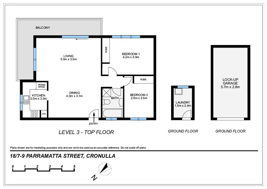 Floorplan of Homely apartment listing, 18/7-9 Parramatta Street, Cronulla NSW 2230