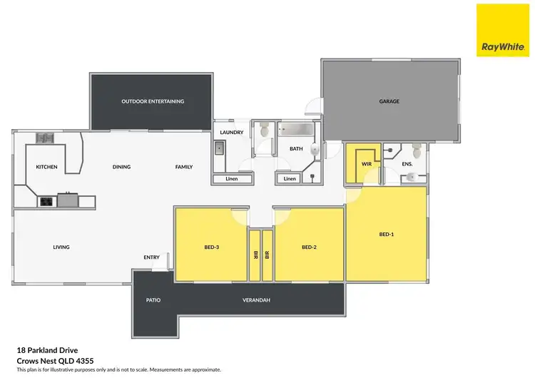 Floorplan of Homely house listing, 18 Parkland Drive, Crows Nest QLD 4355