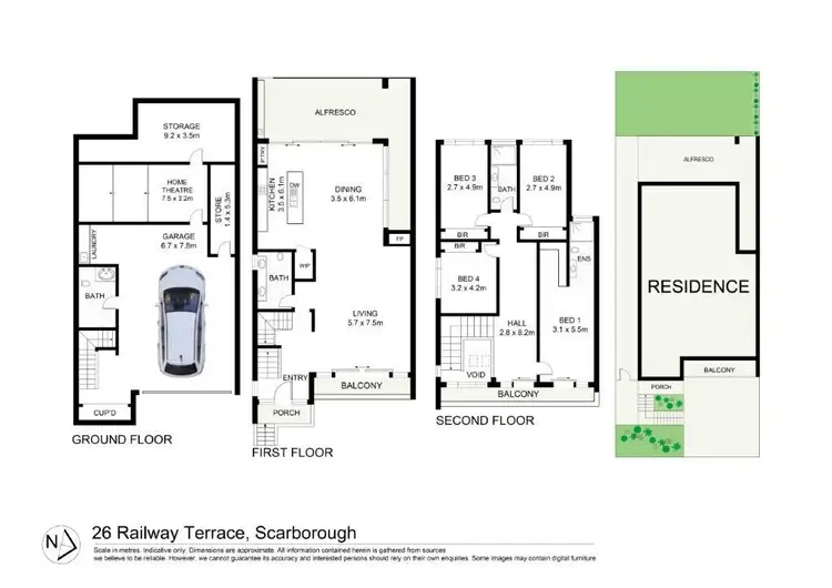 Floorplan of Homely townhouse listing, 26 Railway Terrace, Scarborough NSW 2515