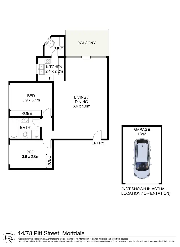 Floorplan of Homely apartment listing, 14/78-80 Pitt Street, Mortdale NSW 2223