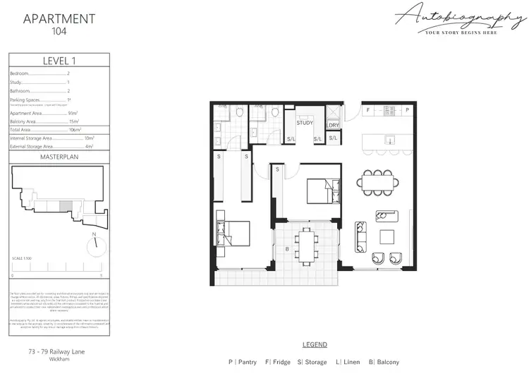 Floorplan of Homely apartment listing, 104/73-79 Railway Lane, Wickham NSW 2293