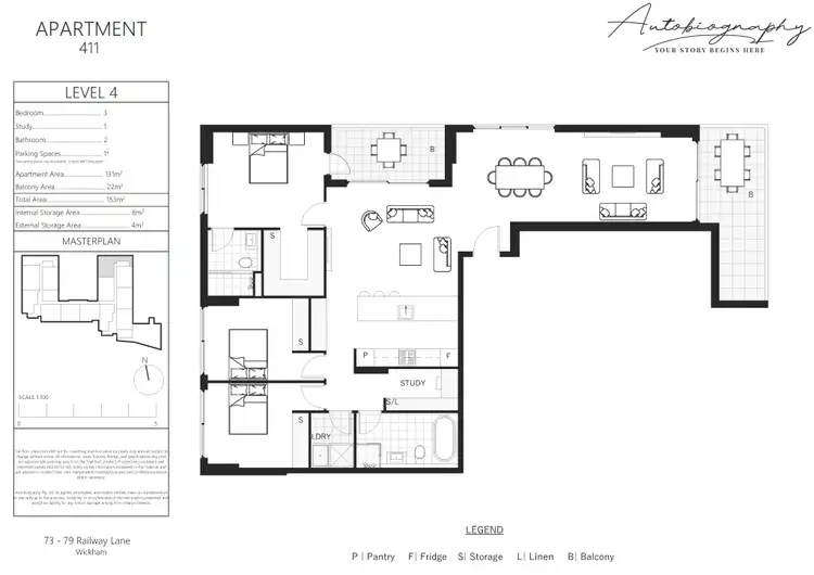 Floorplan of Homely apartment listing, 411/73-79 Railway Lane, Wickham NSW 2293