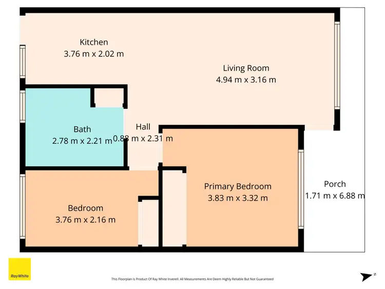 Floorplan of Homely unit listing, 1/38 Andrew Street, Inverell NSW 2360
