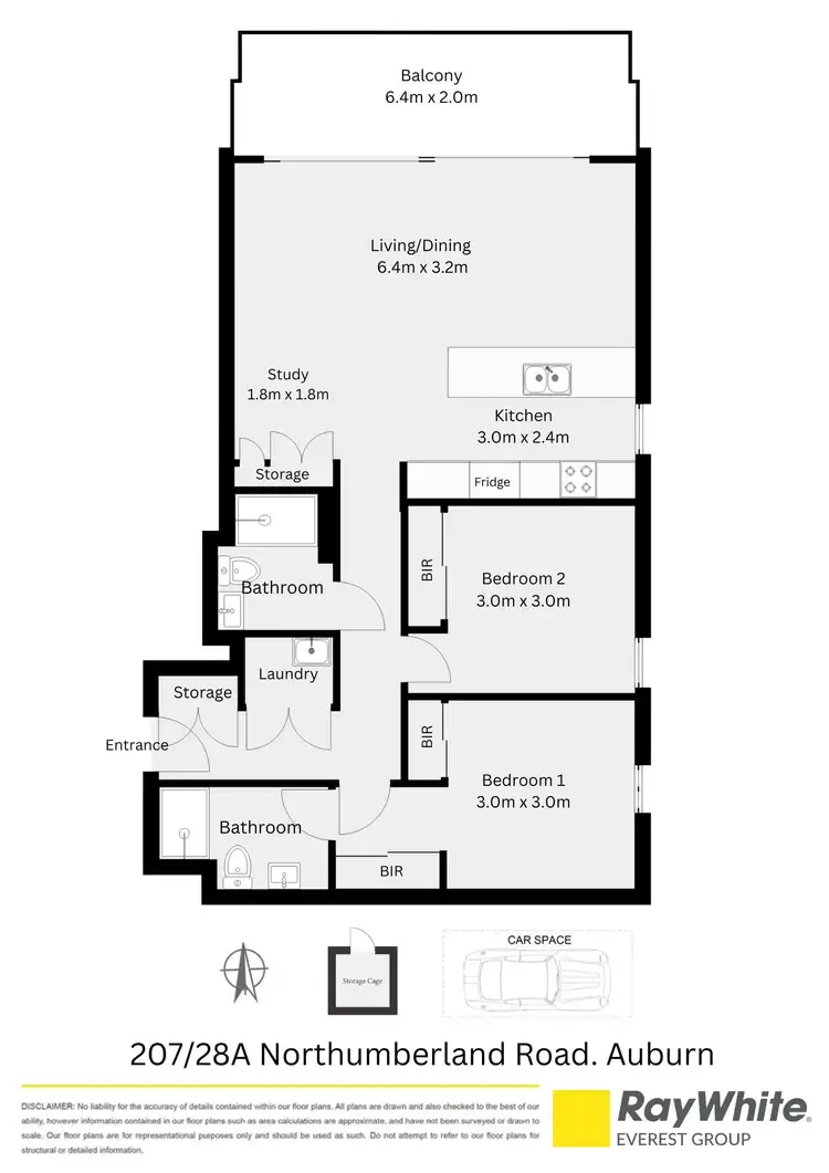 Floorplan of Homely apartment listing, 207/28A Northumberland Road, Auburn NSW 2144