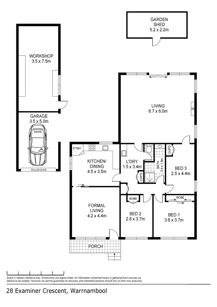 Floorplan of Homely house listing, 28 Examiner Crescent, Warrnambool VIC 3280