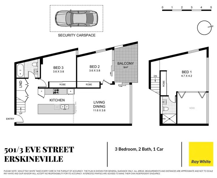 Floorplan of Homely apartment listing, 501/3 Eve Street, Erskineville NSW 2043