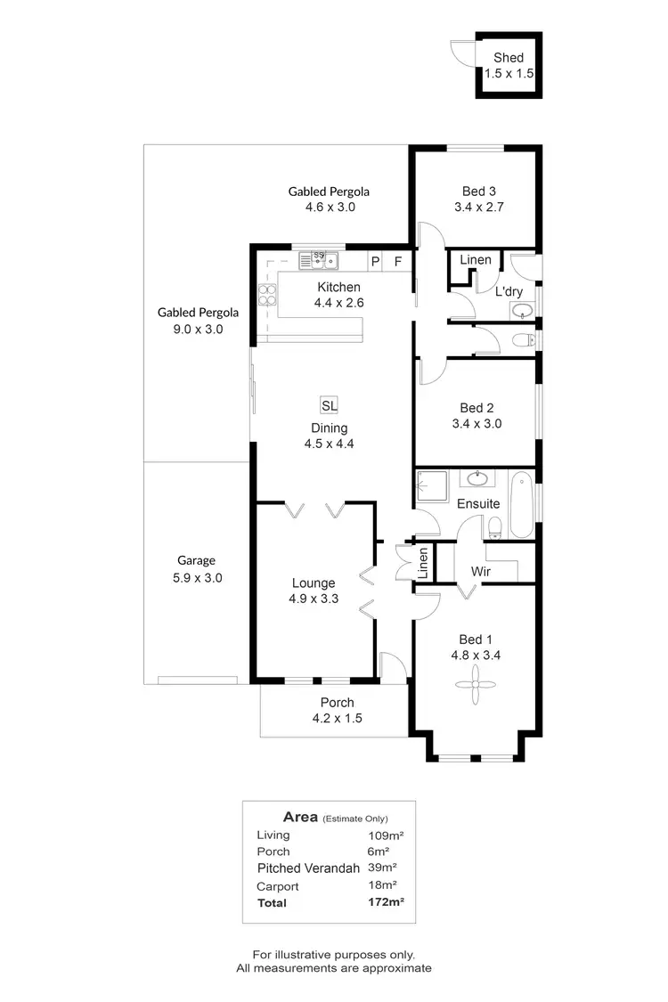 Floorplan of Homely house listing, 9 William Blackler Drive, Kidman Park SA 5025