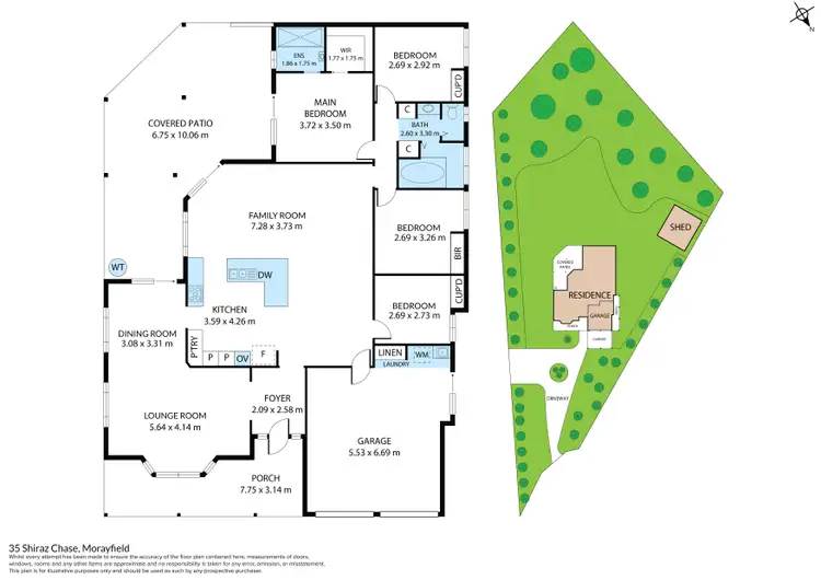 Floorplan of Homely house listing, 35 Shiraz Chase, Morayfield QLD 4506