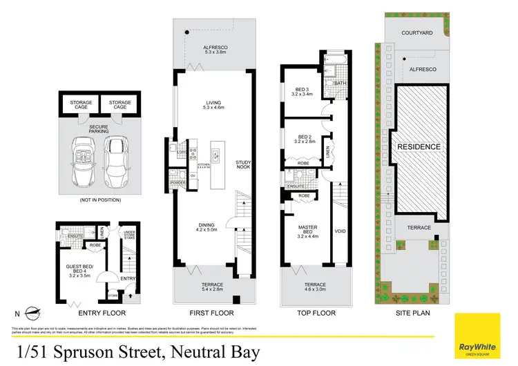 Floorplan of Homely semi-detached listing, 1/51 Spruson Street, Neutral Bay NSW 2089
