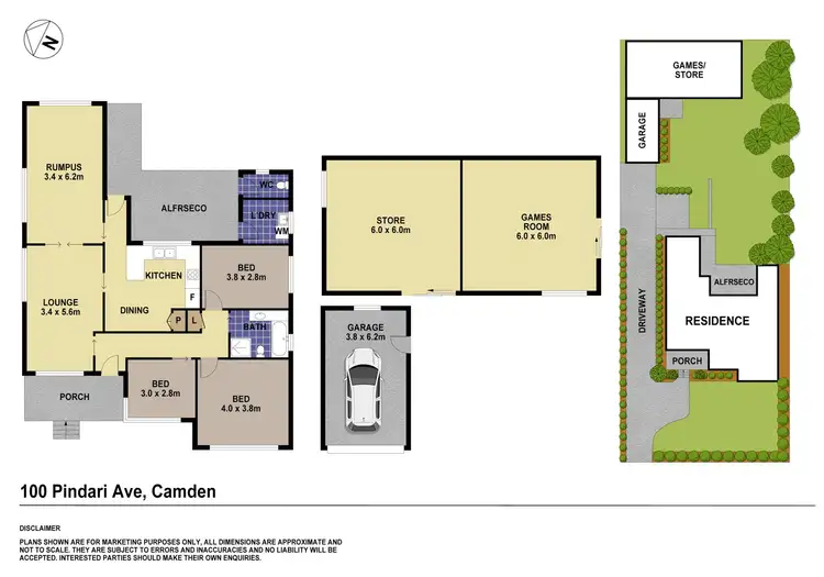 Floorplan of Homely house listing, 100 Pindari Avenue, Camden NSW 2570
