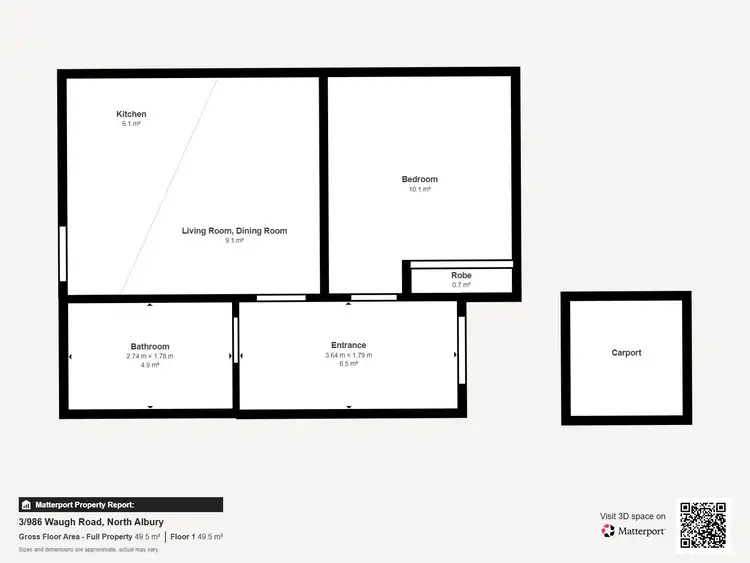 Floorplan of Homely unit listing, 3/986 Waugh Road, North Albury NSW 2640