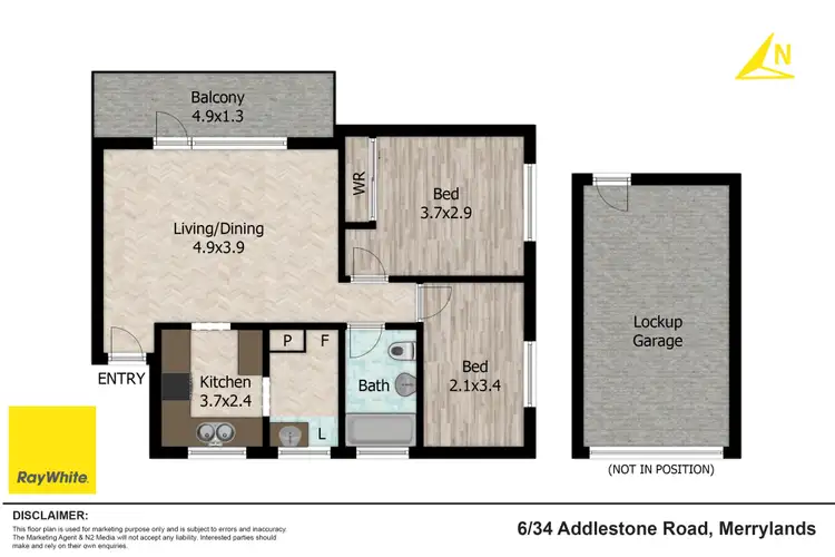 Floorplan of Homely unit listing, 6/34 Addlestone Road, Merrylands NSW 2160