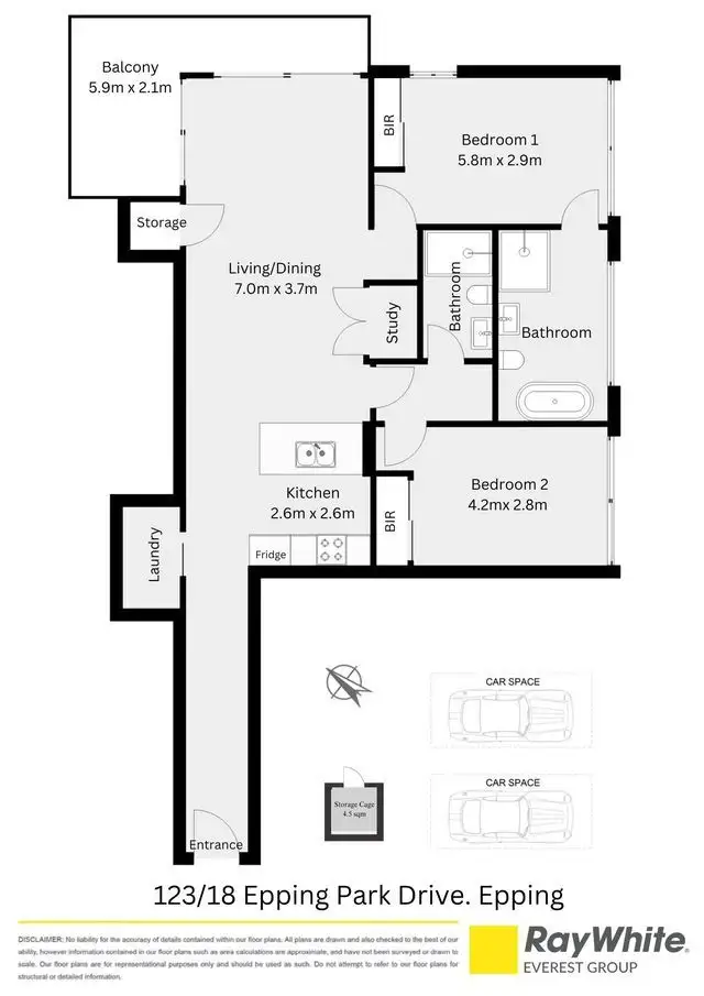 Floorplan of Homely apartment listing, 123/18 Epping Park Drive, Epping NSW 2121