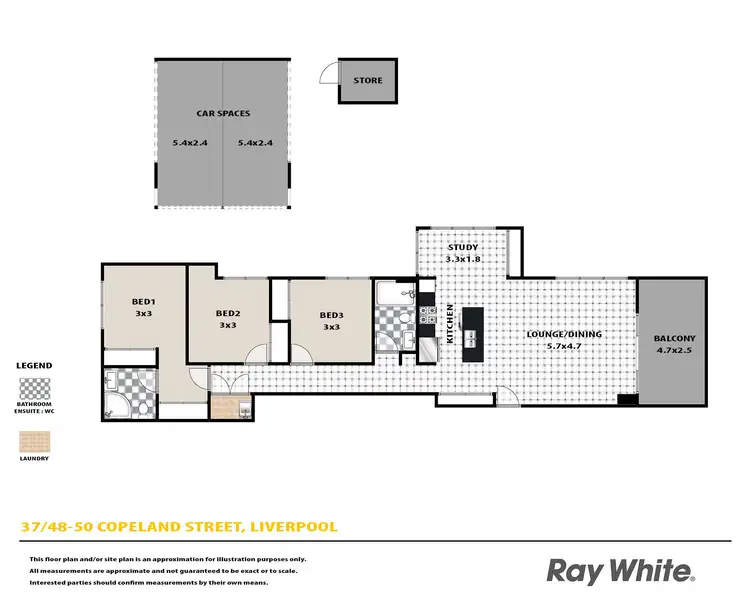 Floorplan of Homely apartment listing, 37/48-50 Copeland Street, Liverpool NSW 2170