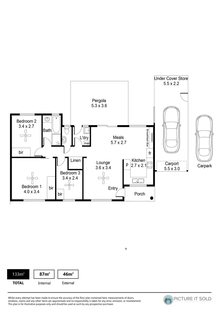 Floorplan of Homely unit listing, 2/397 Tapleys Hill Road, Fulham Gardens SA 5024