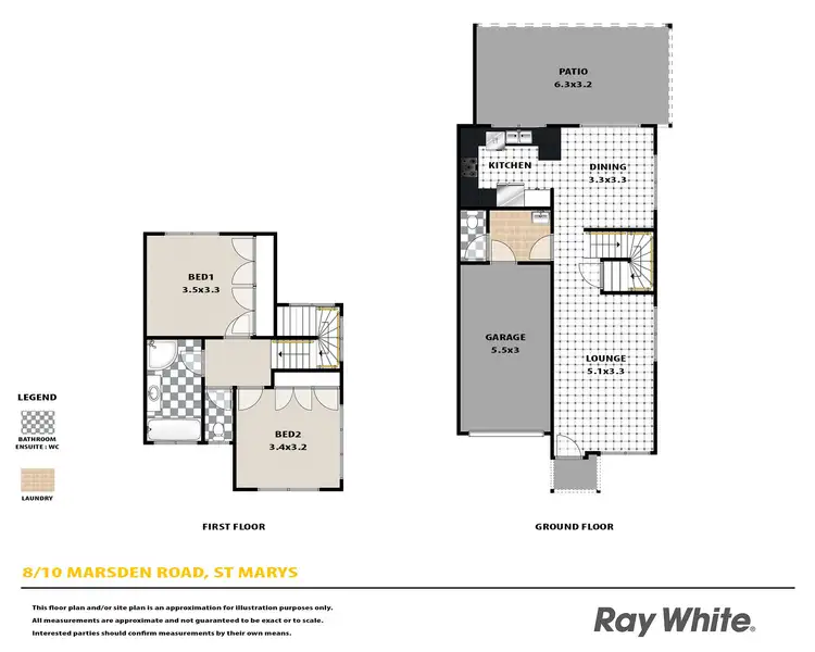 Floorplan of Homely townhouse listing, 8/10 Marsden Road, St Marys NSW 2760
