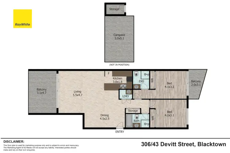 Floorplan of Homely apartment listing, 306/43 Devitt Street, Blacktown NSW 2148