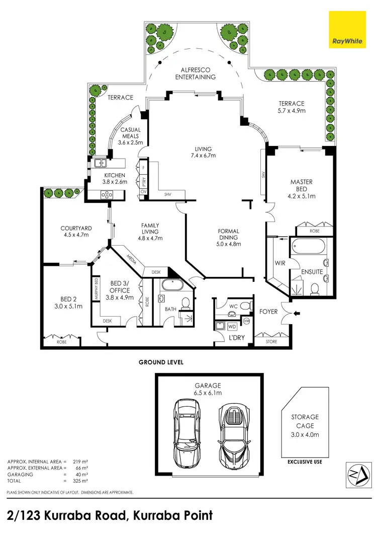 Floorplan of Homely apartment listing, 2/123 Kurraba Road, Kurraba Point NSW 2089