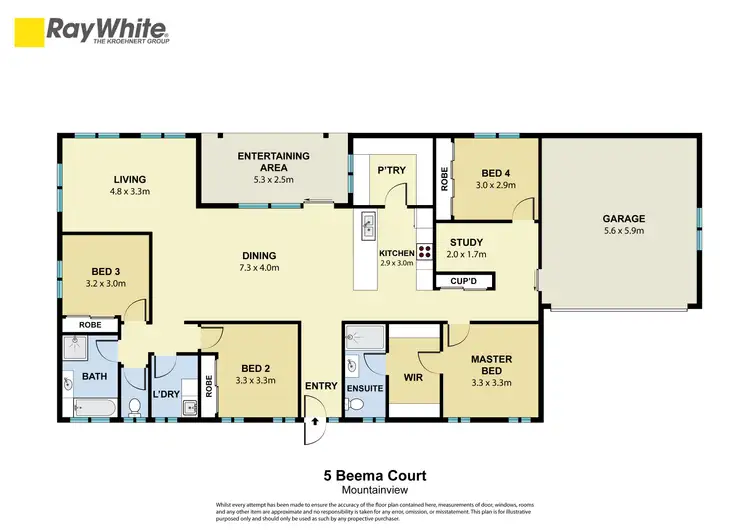 Floorplan of Homely other listing, 5 Beema Court, Mountain View NSW 2460