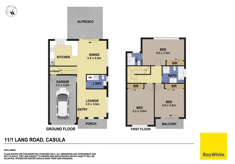 Floorplan of Homely townhouse listing, 11/1 Lang Road, Casula NSW 2170
