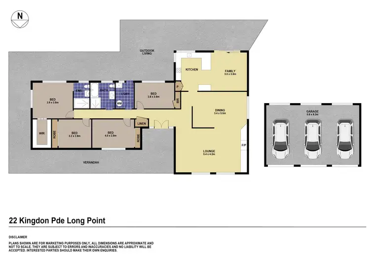 Floorplan of Homely house listing, 20 & 22 Kingdon Parade, Long Point NSW 2564