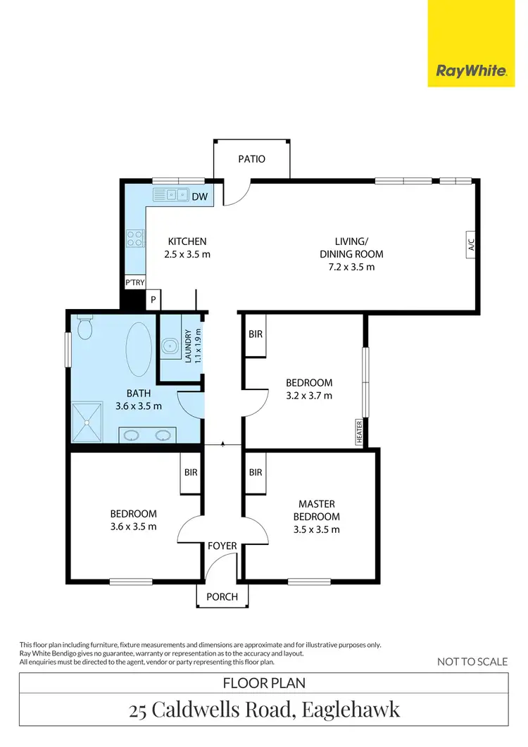 Floorplan of Homely house listing, 25 Caldwells Road, Eaglehawk VIC 3556