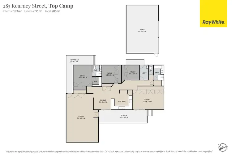 Floorplan of Homely rural property listing, 285 Kearney Street, Top Camp QLD 4350
