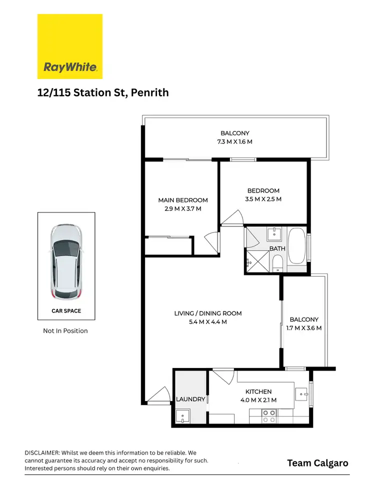Floorplan of Homely unit listing, 12/115 Station Street, Penrith NSW 2750