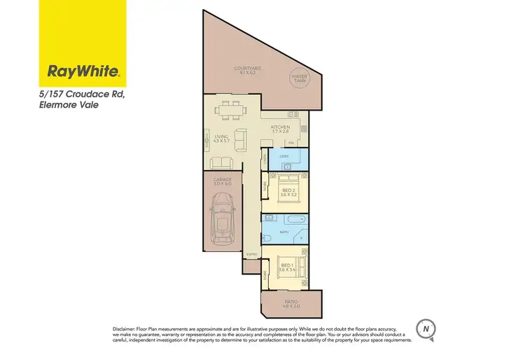 Floorplan of Homely villa listing, 5/157 Croudace Road, Elermore Vale NSW 2287
