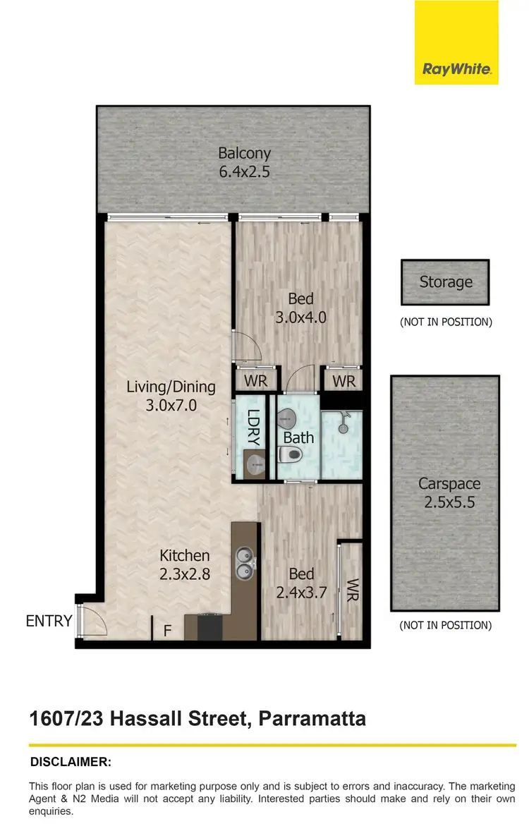 Floorplan of Homely apartment listing, 1607/23 Hassall Street, Parramatta NSW 2150