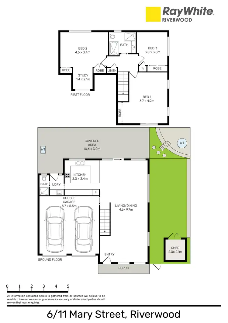 Floorplan of Homely townhouse listing, 6/11-13 Mary Street, Riverwood NSW 2210