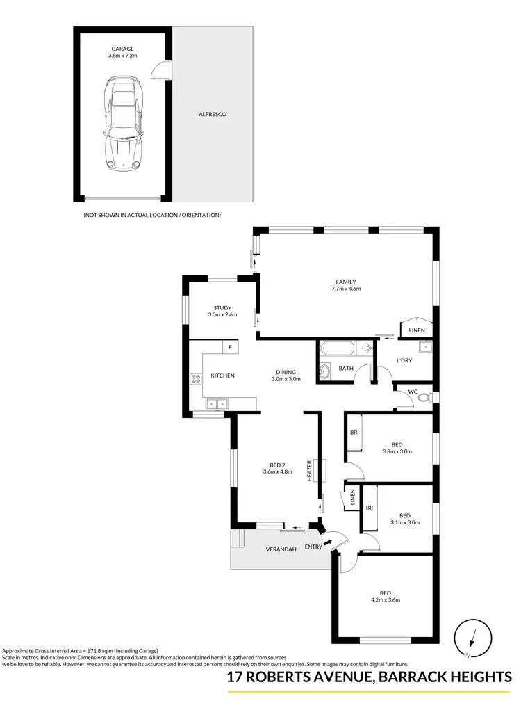 Floorplan of Homely house listing, 17 Roberts Avenue, Barrack Heights NSW 2528