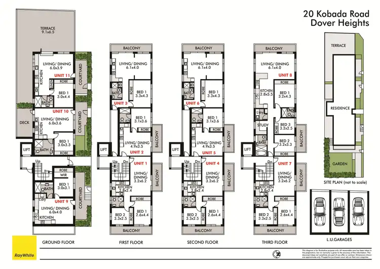 Floorplan of Homely block of units listing, 1-11/20 Kobada Road, Dover Heights NSW 2030