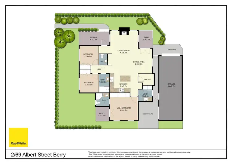 Floorplan of Homely townhouse listing, 2/69 Albert Street, Berry NSW 2535