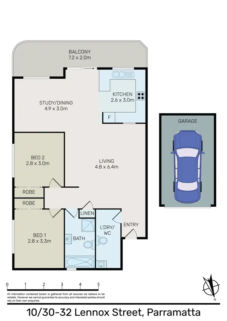Floorplan of Homely unit listing, 10/30-32 Lennox Street, Parramatta NSW 2150