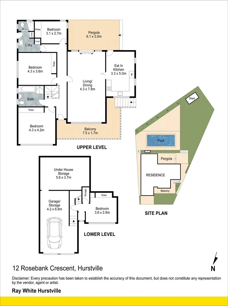 Floorplan of Homely house listing, 12 Rosebank Crescent, Hurstville NSW 2220