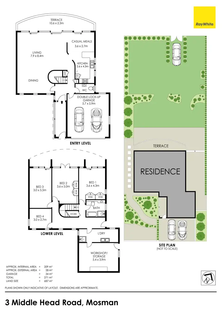 Floorplan of Homely house listing, 3 Middle Head Road, Mosman NSW 2088