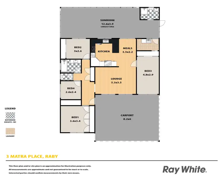 Floorplan of Homely house listing, 3 Matra Place, Raby NSW 2566