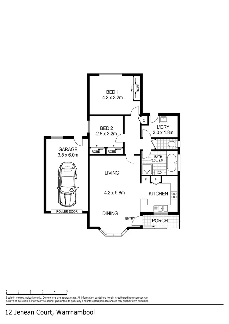 Floorplan of Homely apartment listing, 12 Jenean Court, Warrnambool VIC 3280