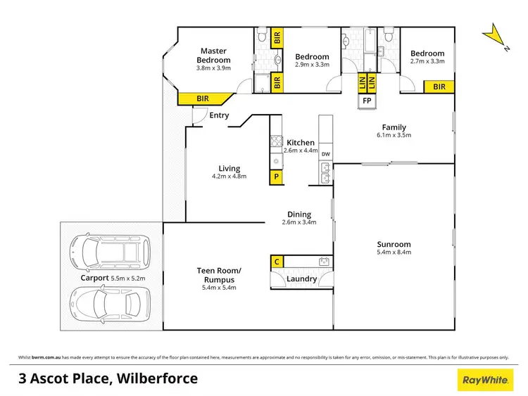 Floorplan of Homely house listing, 3 Ascot Place, Wilberforce NSW 2756