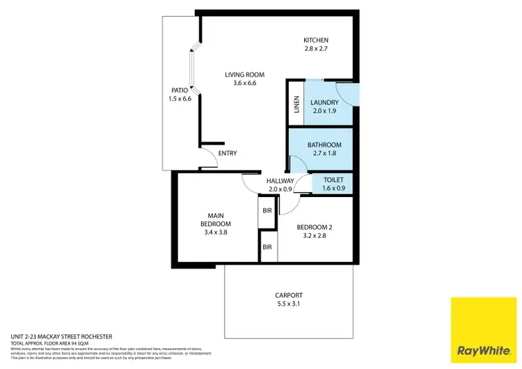 Floorplan of Homely unit listing, 2/23 Mackay Street, Rochester VIC 3561