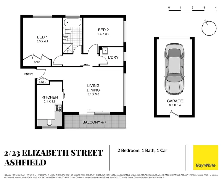 Floorplan of Homely apartment listing, 2/23 Elizabeth Street, Ashfield NSW 2131