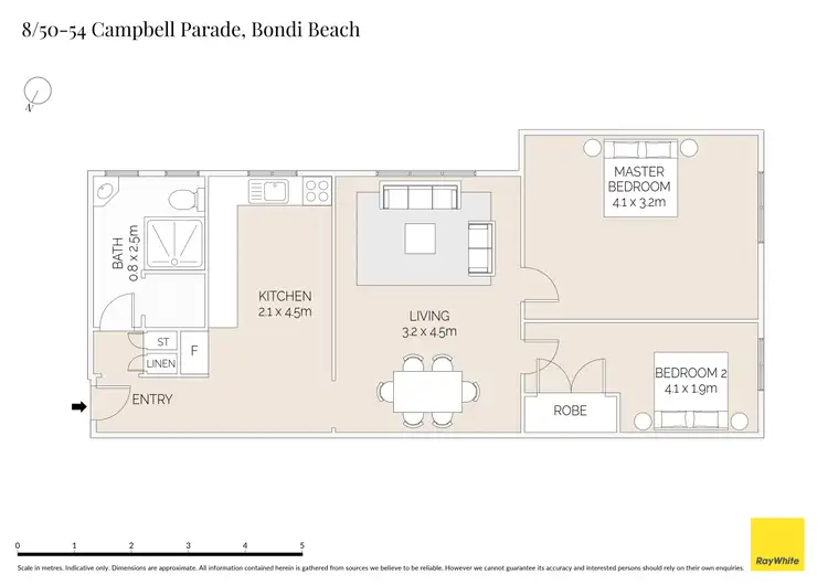 Floorplan of Homely apartment listing, 8/50-54 Campbell Parade, Bondi Beach NSW 2026