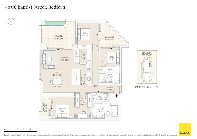 Floorplan of Homely apartment listing, 605/6 Baptist Street, Redfern NSW 2016