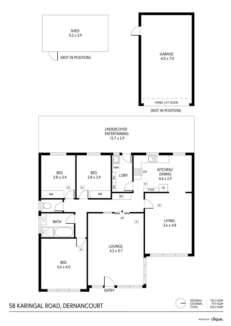 Floorplan of Homely house listing, 58 Karingal Road, Dernancourt SA 5075