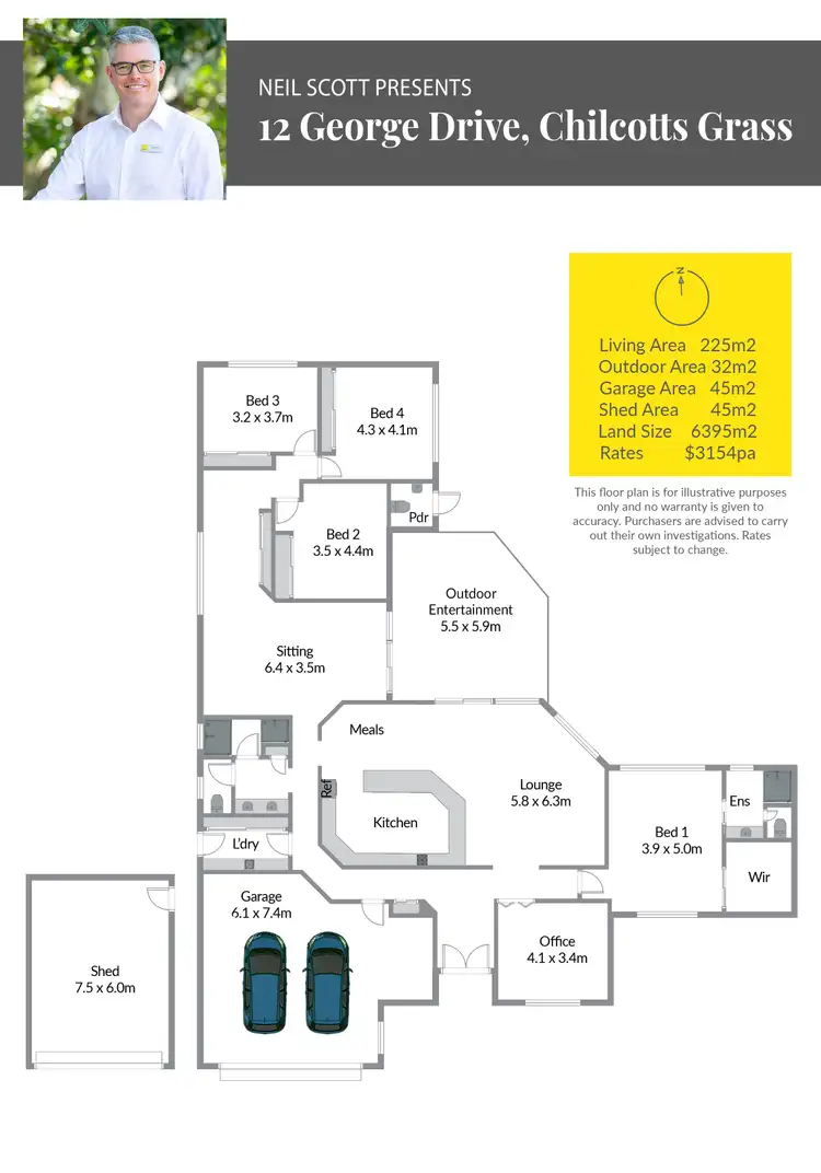 Floorplan of Homely house listing, 12 George Drive, Chilcotts Grass NSW 2480