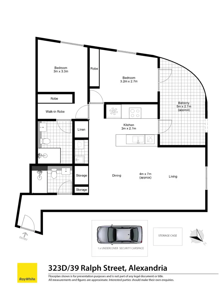 Floorplan of Homely apartment listing, 323D/39 Ralph Street, Alexandria NSW 2015