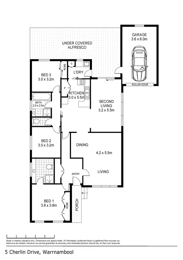 Floorplan of Homely house listing, 5 Cherlin Drive, Warrnambool VIC 3280