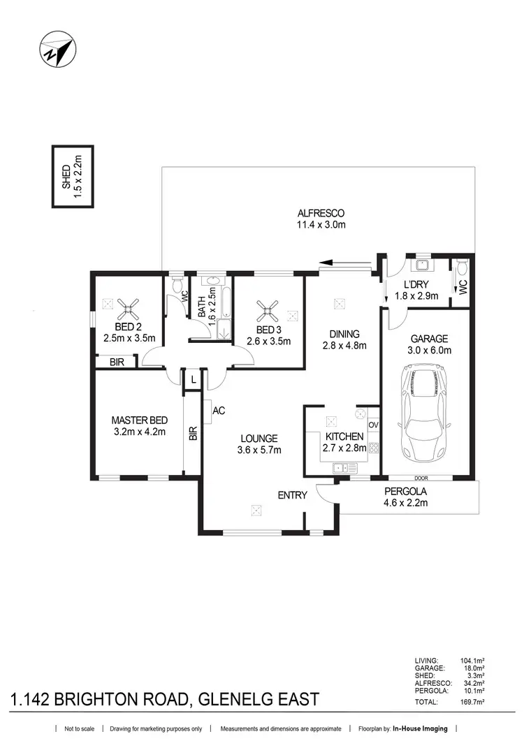 Floorplan of Homely unit listing, 1/142 Brighton Road, Glenelg East SA 5045